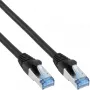 InLine Patch kabel S/FTP PiMF Cat.6A bezhalogenowy 500MHz czarny 0.5m