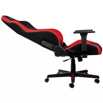 Fotel gamingowy Nitro Concepts S300 z obiciem materiałowym, regulowana wysokość 128–140 cm, szerokość oparcia 56 cm, siedzisko materiałowe (Czarny/Czerwony)