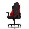 Fotel gamingowy Nitro Concepts S300 z obiciem materiałowym, regulowana wysokość 128–140 cm, szerokość oparcia 56 cm, siedzisko materiałowe (Czarny/Czerwony)