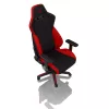 Fotel gamingowy Nitro Concepts S300 z obiciem materiałowym, regulowana wysokość 128–140 cm, szerokość oparcia 56 cm, siedzisko materiałowe (Czarny/Czerwony)
