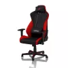 Fotel gamingowy Nitro Concepts S300 z obiciem materiałowym, regulowana wysokość 128–140 cm, szerokość oparcia 56 cm, siedzisko materiałowe (Czarny/Czerwony)