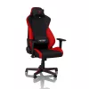 Fotel gamingowy Nitro Concepts S300 z obiciem materiałowym, regulowana wysokość 128–140 cm, szerokość oparcia 56 cm, siedzisko materiałowe (Czarny/Czerwony)