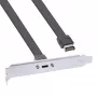 Wspornik gniazda PCI InLine, USB-C na wewnętrzny panel przedni USB 3.2 Key-A, 0,3 m