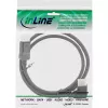 Kabel InLine DisplayPort 1.4, 8K4K, kątowy, czarno-złoty, 1 m