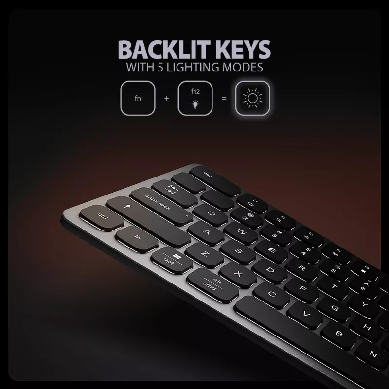 Axagon HMC-KB-US, Hub USB 5 Gb/s z klawiaturą, HDMI 4K/60Hz, 3x USB-A, SD/mSD, audio, PD 100, układ US