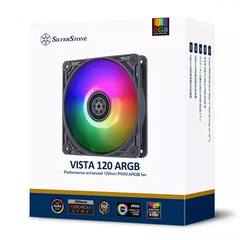 Wentylator Silverstone VISTA 120 ARGB 12 cm czarny 2000 RPM FDB
