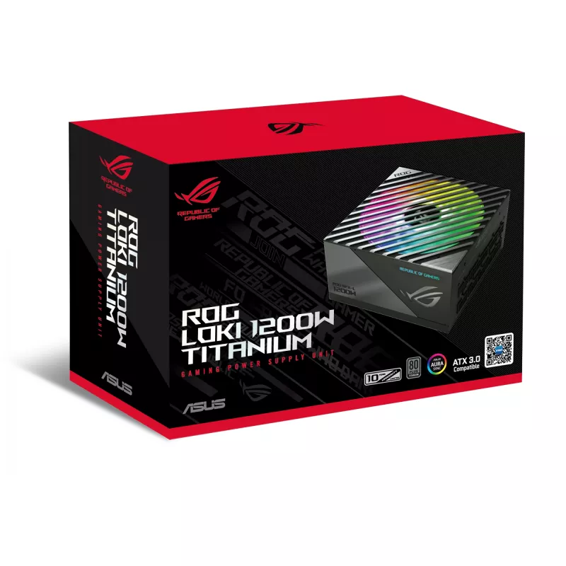 ASUS ROG -LOKI-1200T-SFX-L-GAMING zasilacz 1200 W 20+4 pin ATX Czarny, Srebrny