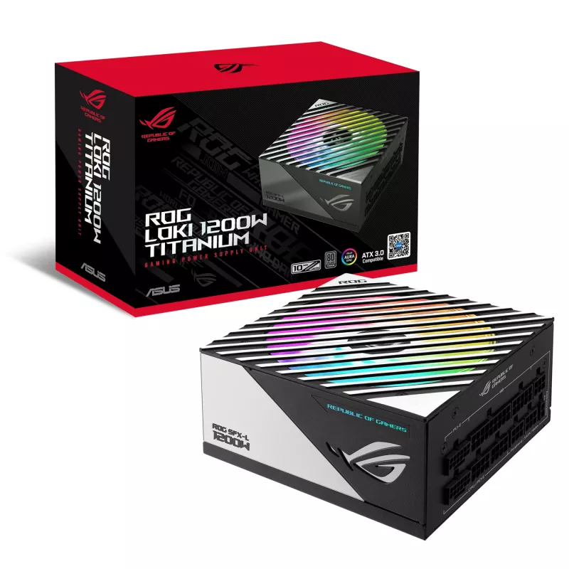 ASUS ROG -LOKI-1200T-SFX-L-GAMING zasilacz 1200 W 20+4 pin ATX Czarny, Srebrny
