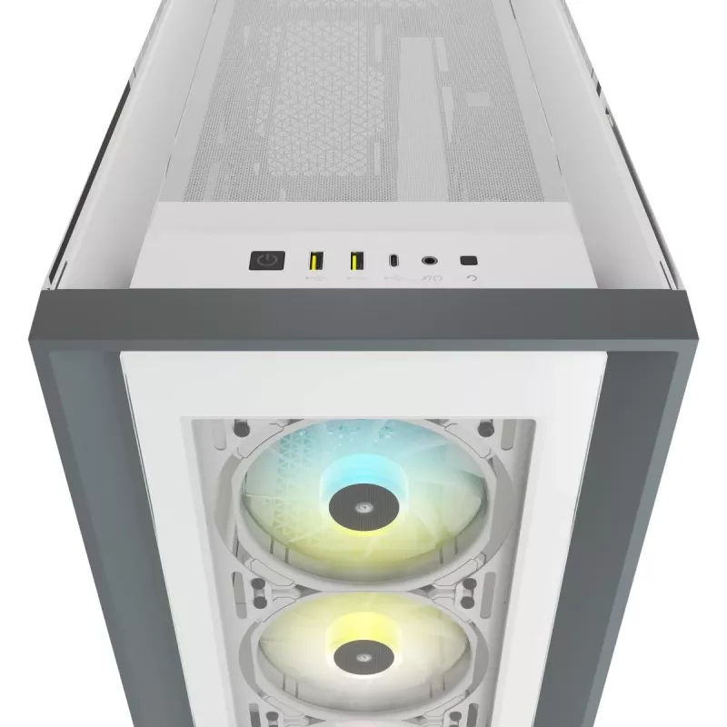 Obudowa CORSAIR iCUE 5000X RGB - Mid-tower ATX z hartowanym szkłem - Biała