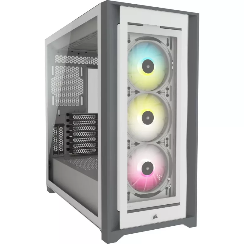 Obudowa CORSAIR iCUE 5000X RGB - Mid-tower ATX z hartowanym szkłem - Biała
