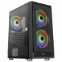 AeroCool Graphite v3 (Graphite-G-BK-v3) ACCM-PB24133.11 obudowa Midi Tower, ATX/MicroATX/Mini-ITX, boczny panel ze szkła hartowanego, bez zasilacza, czarna