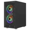 AeroCool Graphite v3 (Graphite-G-BK-v3) ACCM-PB24133.11 obudowa Midi Tower, ATX/MicroATX/Mini-ITX, boczny panel ze szkła hartowanego, bez zasilacza, czarna
