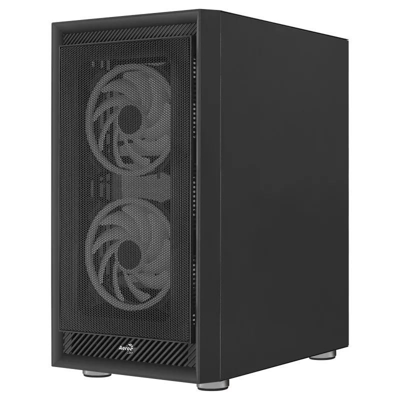 AeroCool Graphite v3 (Graphite-G-BK-v3) ACCM-PB24133.11 obudowa Midi Tower, ATX/MicroATX/Mini-ITX, boczny panel ze szkła hartowanego, bez zasilacza, czarna