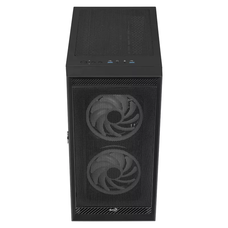 AeroCool Graphite v3 (Graphite-G-BK-v3) ACCM-PB24133.11 obudowa Midi Tower, ATX/MicroATX/Mini-ITX, boczny panel ze szkła hartowanego, bez zasilacza, czarna