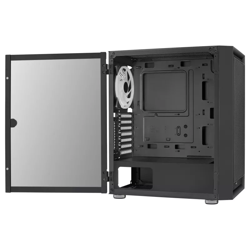AeroCool Graphite v3 (Graphite-G-BK-v3) ACCM-PB24133.11 obudowa Midi Tower, ATX/MicroATX/Mini-ITX, boczny panel ze szkła hartowanego, bez zasilacza, czarna