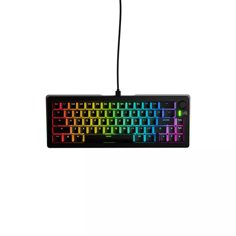 Mechaniczna klawiatura gamingowa GLORIOUS GMMK 3 65% przewodowa USB, QWERTY US, RGB, czarna