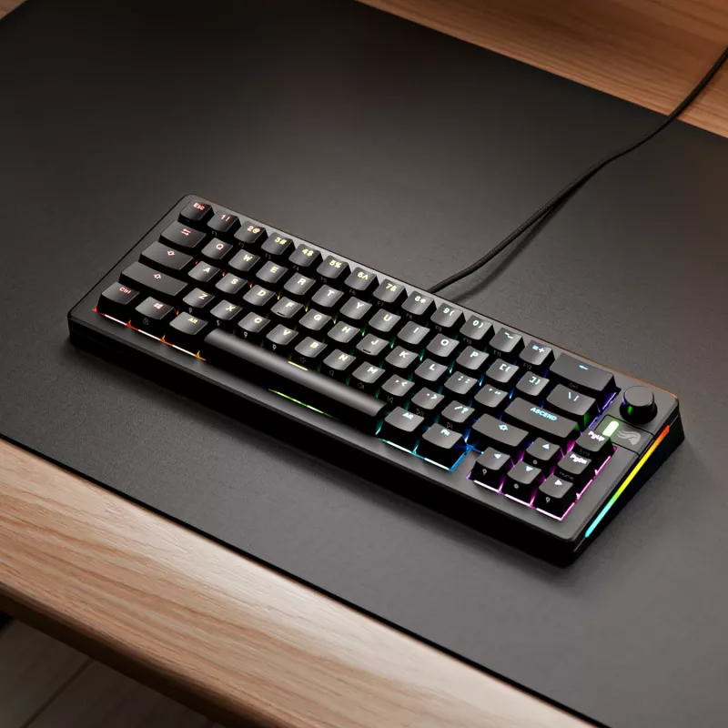 Mechaniczna klawiatura gamingowa GLORIOUS GMMK 3 65% przewodowa USB, QWERTY US, RGB, czarna