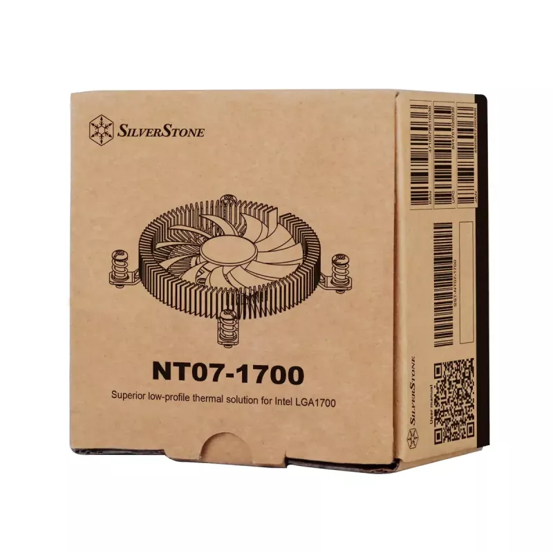 Chłodzenie powietrzne Silverstone NT07-1700 8 cm Czarny 12V 2,6 mmH2O