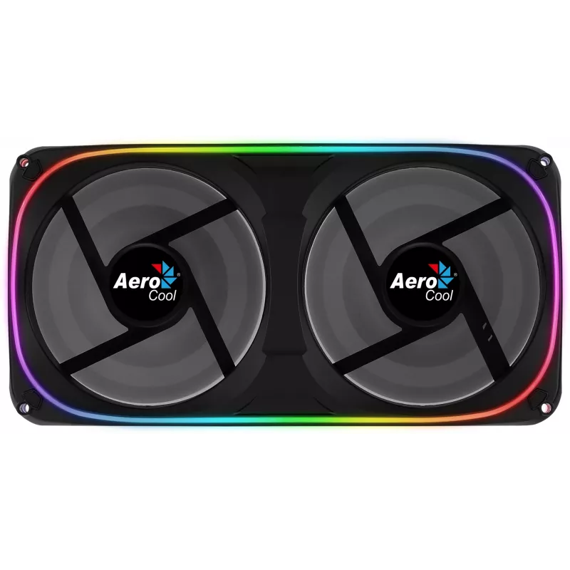 Aerocool ASTRO24 Dual Fan PC 12cm ARGB LED Antivibration Support Czarny