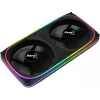 Aerocool ASTRO24 Dual Fan PC 12cm ARGB LED Antivibration Support Czarny