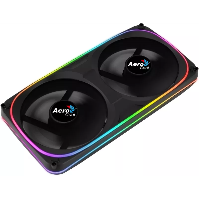 Aerocool ASTRO24 Dual Fan PC 12cm ARGB LED Antivibration Support Czarny