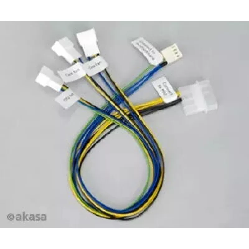 Kabel rozdzielacz Akasa PWM 4-pin 2-drożny AK-CB002-KT02 do zasilania i sygnału PWM wentylatora