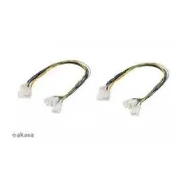 Kabel rozdzielacz Akasa PWM 4-pin 2-drożny AK-CB002-KT02 do zasilania i sygnału PWM wentylatora