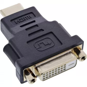Przejściówka InLine HDMI na DVI męski / 24+1 żeński pozłacana, 4K2K