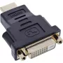 Przejściówka InLine HDMI na DVI męski / 24+1 żeński pozłacana, 4K2K
