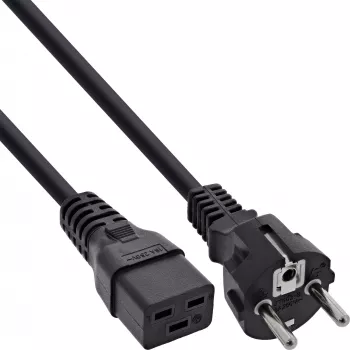 Kabel zasilający InLine 16A CEE 7/7 prosty / IEC320/C19 2m