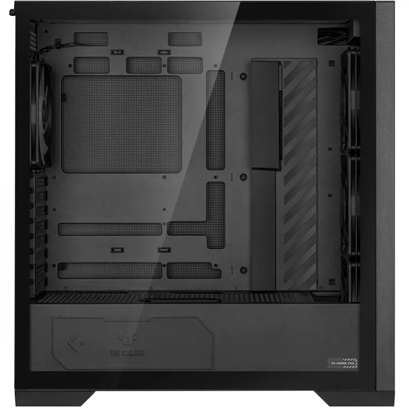 Obudowa PC ASUS TUF Gaming GT302 ARGB Midi Tower Czarna — Szkło hartowane, 3x140mm Przód + 1x140mm Tył, USB-C
