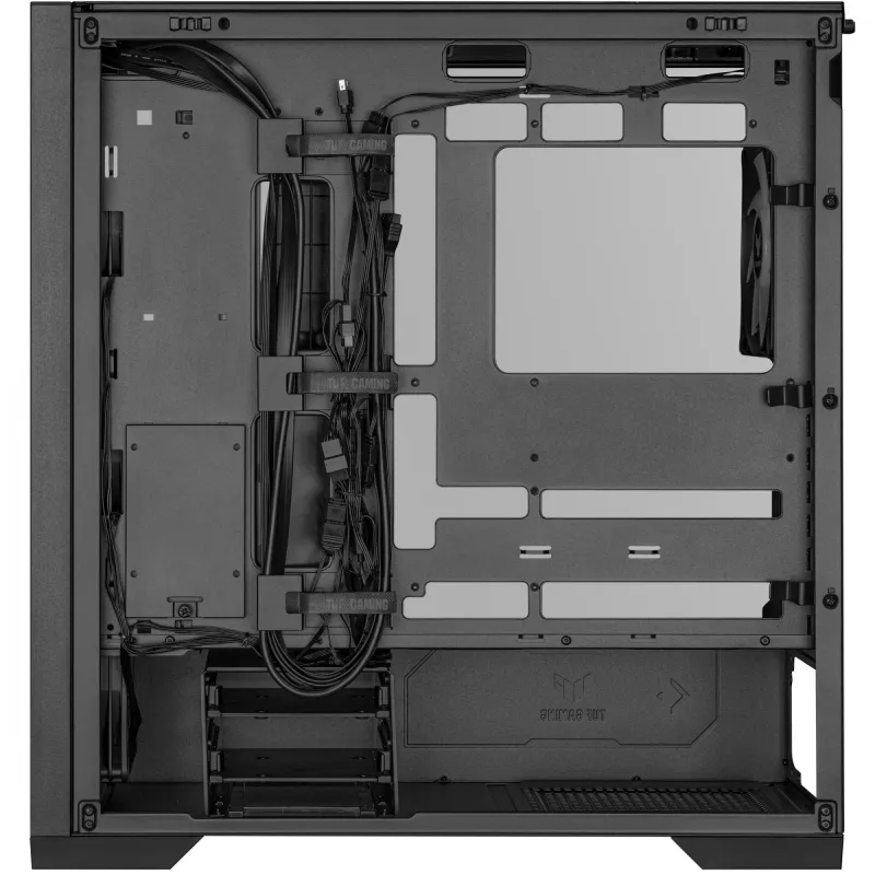 Obudowa PC ASUS TUF Gaming GT302 ARGB Midi Tower Czarna — Szkło hartowane, 3x140mm Przód + 1x140mm Tył, USB-C