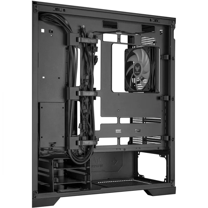 Obudowa PC ASUS TUF Gaming GT302 ARGB Midi Tower Czarna — Szkło hartowane, 3x140mm Przód + 1x140mm Tył, USB-C