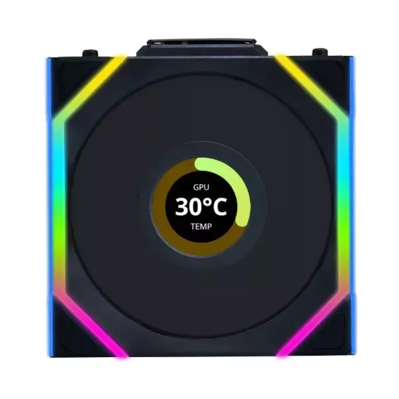 Fan Lian Li UNI FAN SL Wireless LCD 120 12 cm Czarny 29.5 dB 50.08 cfm