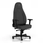 Fotel gamingowy noblechairs Icon — Wyściełane siedzisko i oparcie, antracyt, udźwig 150 kg