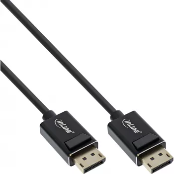 Kabel InLine DisplayPort 2.0, 8K4K UHBR, czarny, pozłacane styki, 3m