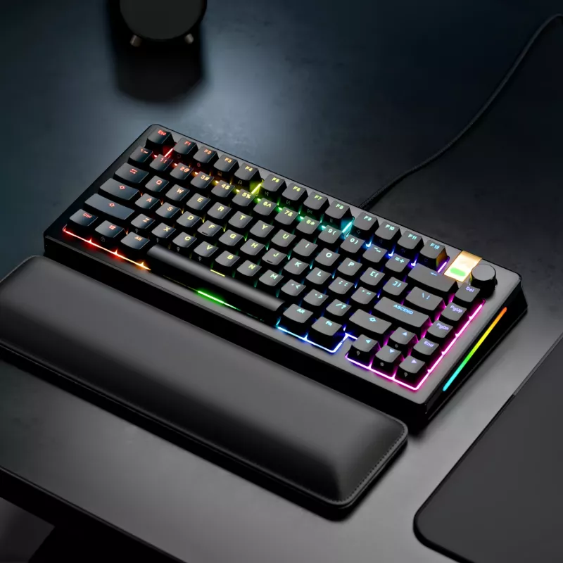 Klawiatura mechaniczna do gier GLORIOUS GMMK 3 PRO HE 75% przewodowa USB, QWERTY, RGB, czarna