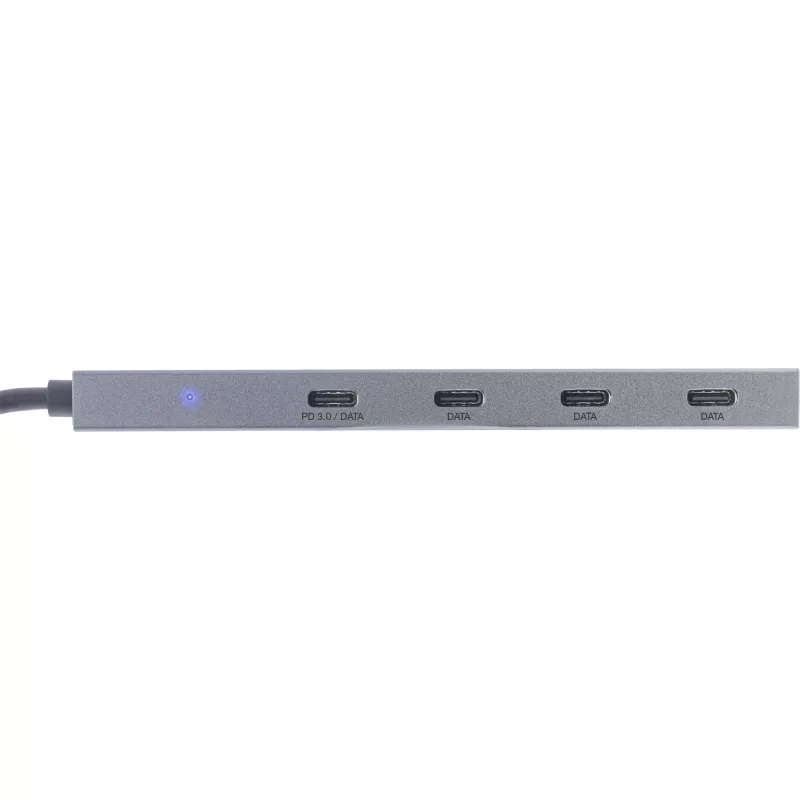 InLine USB 3.2 Gen.2 Hub (10 Gb/s), 4 porty USB-C, OTG, aluminiowa obudowa