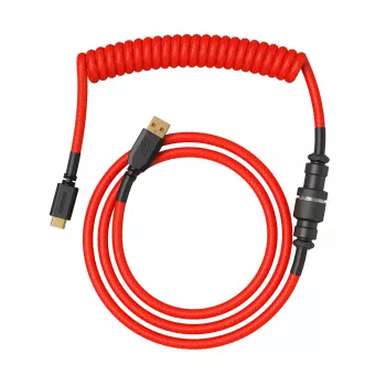 Zwinięty kabel USB GLORIOUS dla GMMK Crimson czerwony — odłączany kabel do klawiatury, zwinięta konstrukcja
