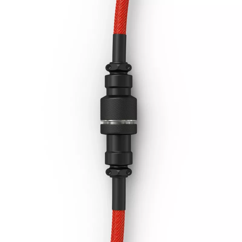 Zwinięty kabel USB GLORIOUS dla GMMK Crimson czerwony — odłączany kabel do klawiatury, zwinięta konstrukcja