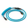 Kabel USB zwijany GLORIOUS GMMK Electric niebieski — Odłączany kabel do klawiatury, złącza kątowe