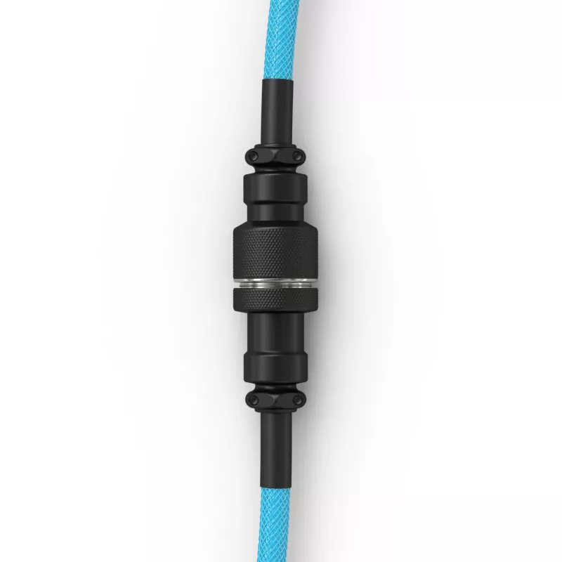 Kabel USB zwijany GLORIOUS GMMK Electric niebieski — Odłączany kabel do klawiatury, złącza kątowe
