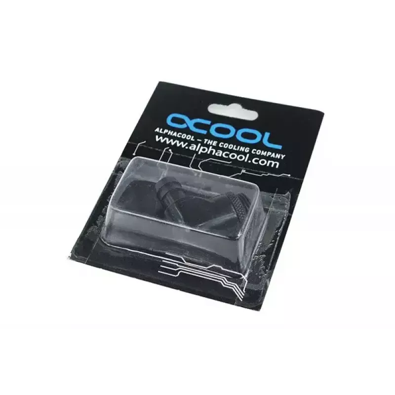 Złączka Alphacool 17136 mosiężna czarna 35 mm szerokości 17 mm głębokości 29 mm wysokości