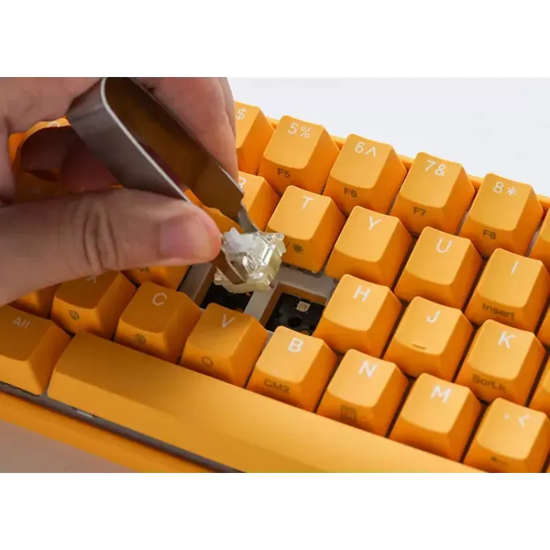 Klawiatura Ducky One 3 żółty Mini do gier USB niemiecka mechaniczna RGB