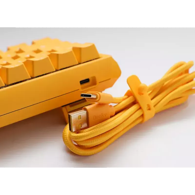 Klawiatura Ducky One 3 żółty Mini do gier USB niemiecka mechaniczna RGB