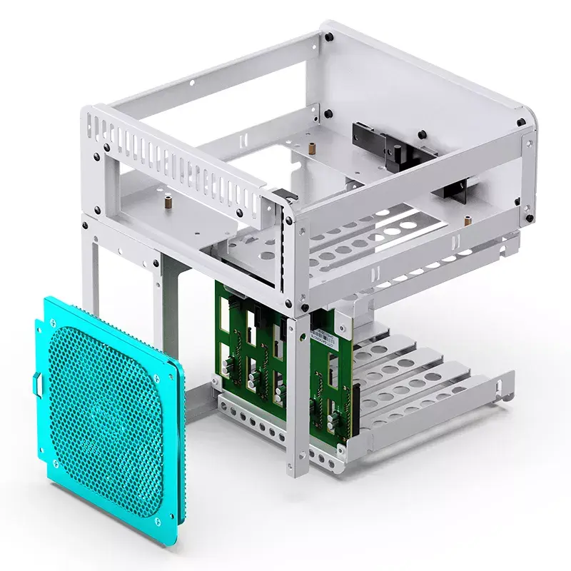 Obudowa PC Jonsbo N2 Cube Biała SFX Wentylatory 120mm 2.5 3.5 HDD