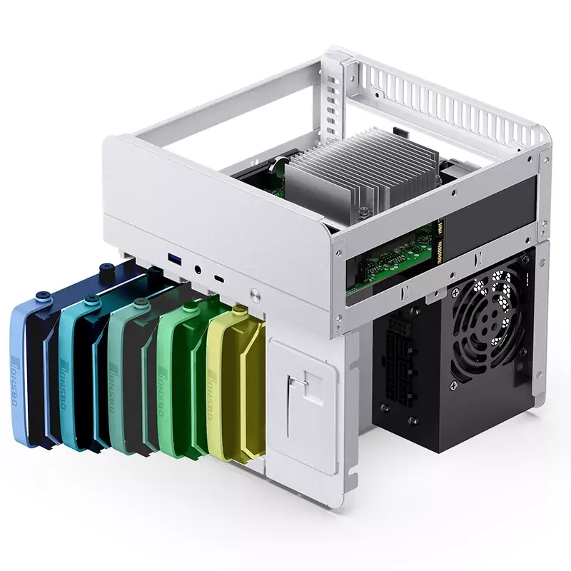 Obudowa PC Jonsbo N2 Cube Biała SFX Wentylatory 120mm 2.5 3.5 HDD