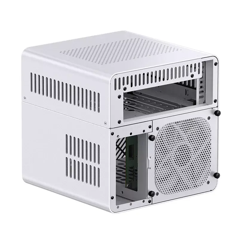 Obudowa PC Jonsbo N2 Cube Biała SFX Wentylatory 120mm 2.5 3.5 HDD