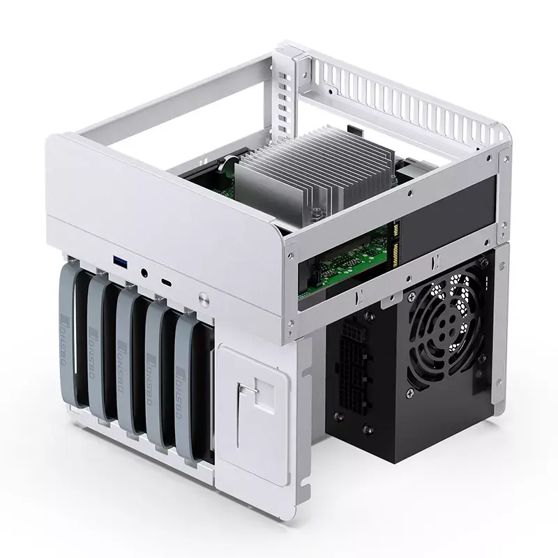 Obudowa PC Jonsbo N2 Cube Biała SFX Wentylatory 120mm 2.5 3.5 HDD