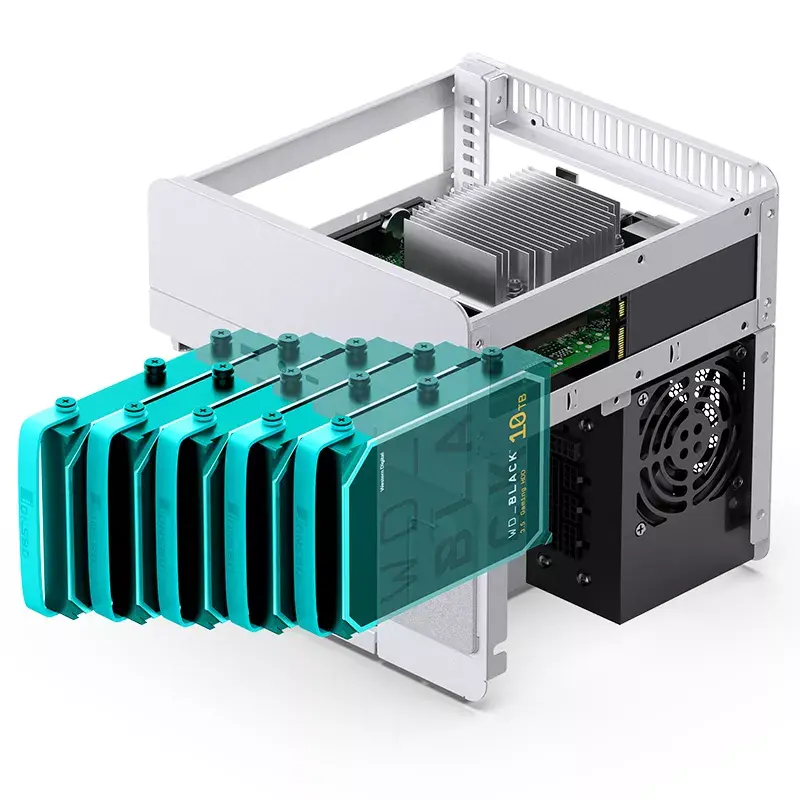 Obudowa PC Jonsbo N2 Cube Biała SFX Wentylatory 120mm 2.5 3.5 HDD